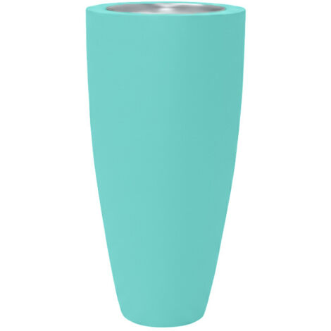 Pot conique 3-en-1 table inox : jardinière, mange-debout et bac à glaçons - plast'up rotomoulage (1/4)