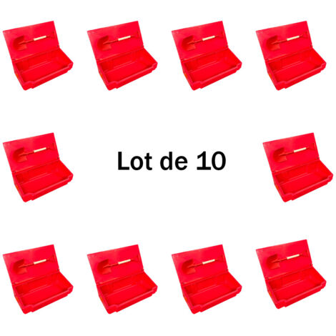 Bac à sable incendie/ à sel de déneigement 50l + pelle- lot de 10 (1/4)