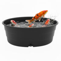 Plast'Up Rotomoulage – Bassin pour animaux 1900L – Monobloc en polyéthylène haute densité – Hauteur 60 cm – Zéro entretien – Bouchon de vidange inclus