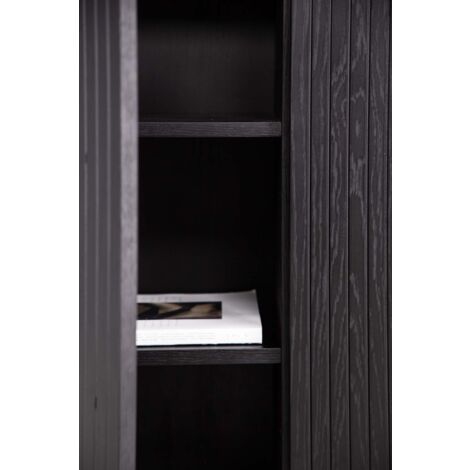 Björkön Sideboard 2 Türen schwarz.