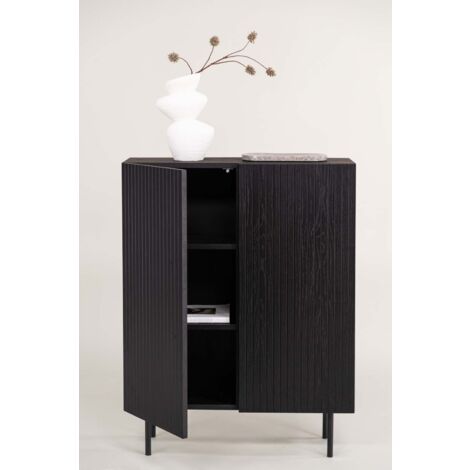 Björkön Sideboard 2 Türen schwarz.