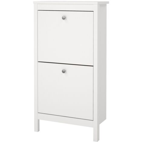 Madrid Schuhschrank 2 Klaptüren weiß. (1/5)