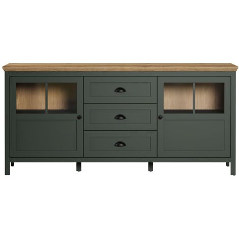 Sideboard mit LED-Beleuchtung, 2 Türen und 3 Schubladen B185 cm - Stanton (1/5)