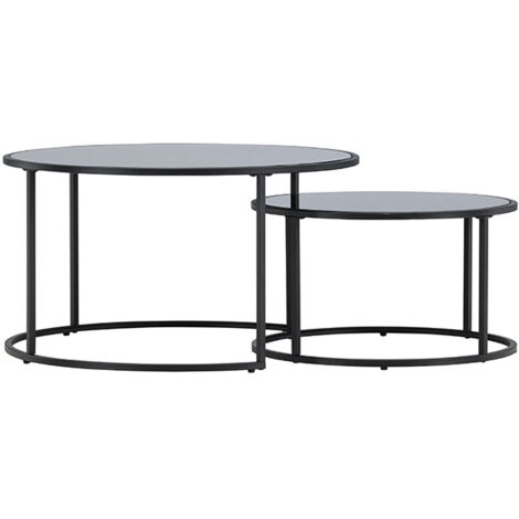 Monza Couchtisch Set 2 Tlg Schwarz