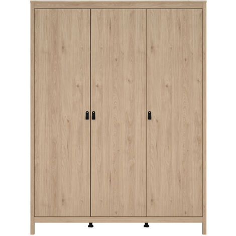 Madrid Kleiderschrank 199x150x59cm, 3 Türen Eichen-Dekor. (1/5)