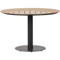Hector Gartentisch Ø113 cm schwarz, teak Esche.