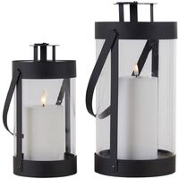 Bondi Lampe Laterne Satz von 2 schwarz.