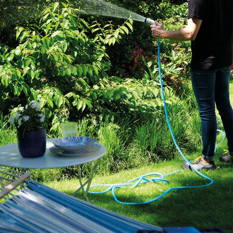 FITT IKON PLUS 15m Kit con da Tubo Acqua da Giardino Estensibile Leggero  Pronto all'uso