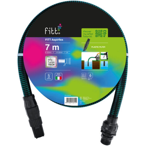 FITT ASPIRFLEX 7 m - Tubo per Aspirazione dell'acqua, per Collegamento a Pompe, con Tecnologia Esclusiva