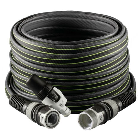 FITT FORCE 1/2 20m Carbon Neutral, Tubo Acqua da Giardino per Irrigazione,  Compatto, Leggero e Resistente per Uso Intensivo con Lancia, Grigio-Lime