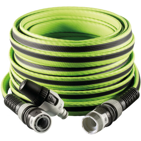 FITT FORCE 20 m, Tubo acqua per irrigazione giardino, Leggero, Resistente e compatto, Per Uso Intensivo, con Lancia, colore Lime, -43% CO2e