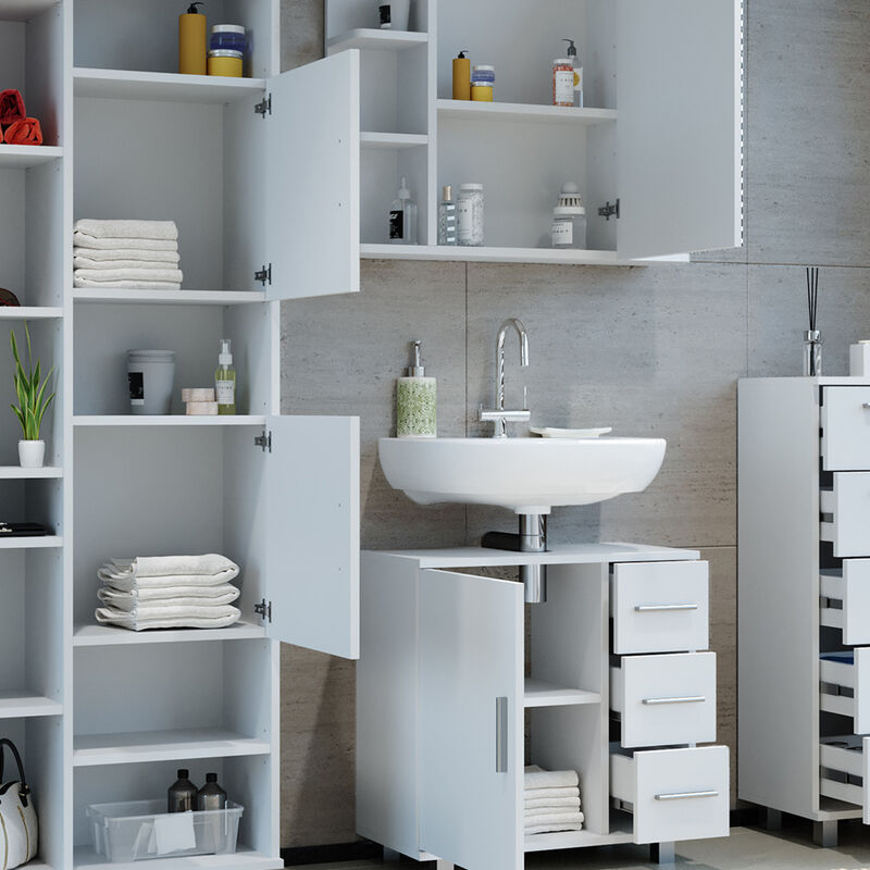 VICCO Mobile da bagno ILIAS Bagno Specchio Scaffale Credenza di