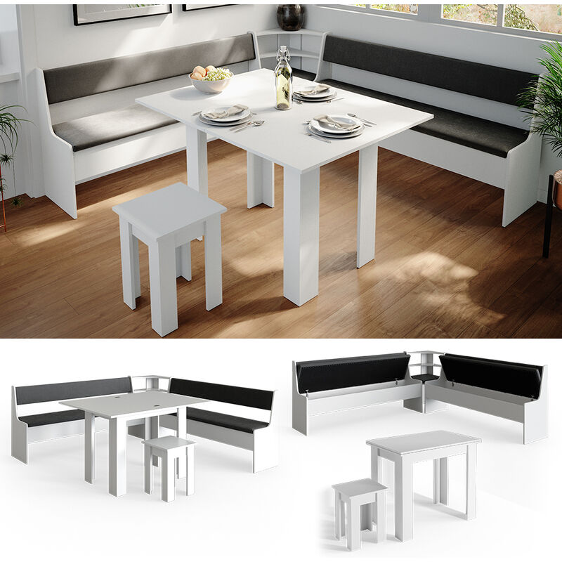 VICCO Set panca ad angolo ROMAN Set sala da pranzo Set sedie Set sedie –  Vicco