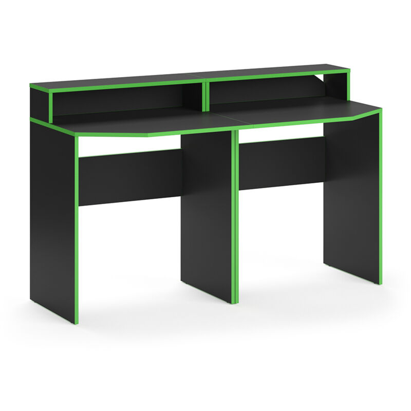 Set di mobili per computer „Kron“ nero verde Set 4 Vicco