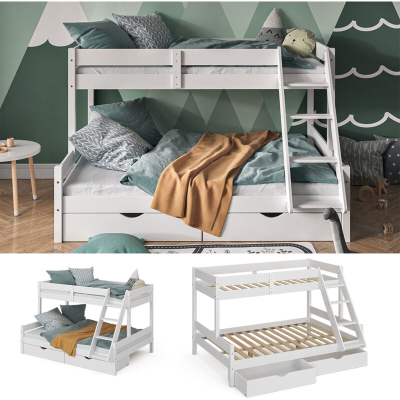 Letto per bambini a forma di casetta telaio robusto 200x90cm vari colori  dimensioni : Bianco opaco