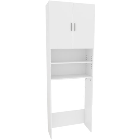 Vicco WASCHMASCHINENSCHRANK Martha Weiß 64 x 190 cm mit 2 langen Türen jetzt nur online
