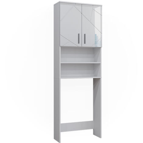 Mobiletto per lavatrice Irma, Bianco, 64 x 190.5 cm, Vicco
