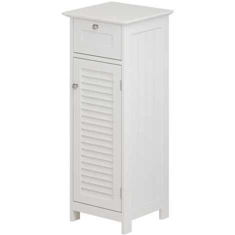 Armadietto Da Bagno Rerii 4 Livelli Con Cassetto E Anta – PVC Impermeabile, Bianco 31,5 Cm - 2