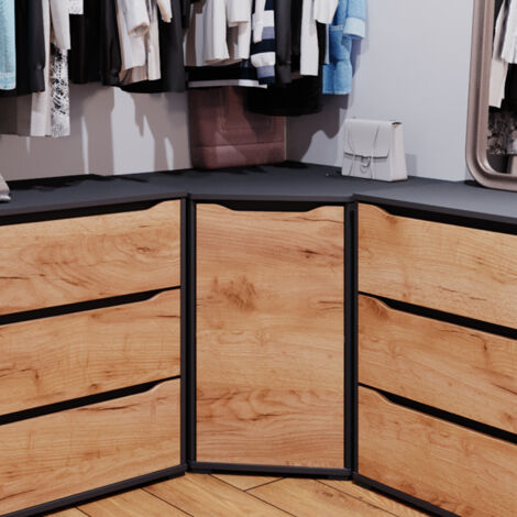 Credenza Ruben, Rovere dorato, 78 x 76.6 cm con porte, Vicco