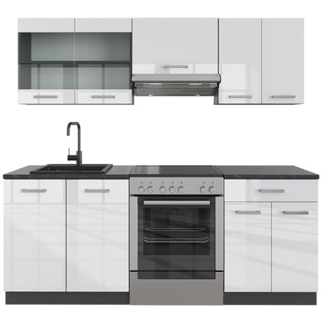 Vicco Top Cucina R-Line 20 Cm Bianco Marmo | Piano Laminato HPL 28 Mm Per Armadietti