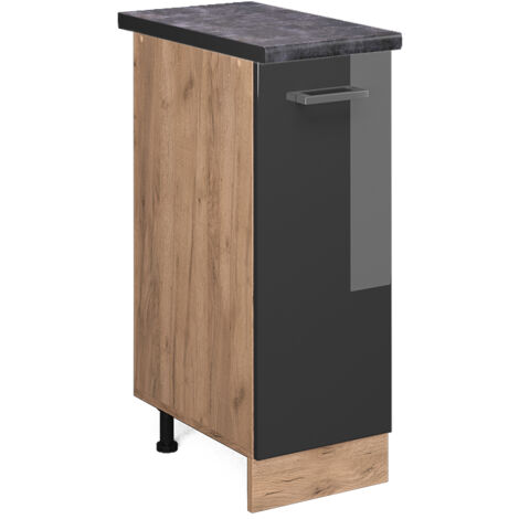 Armadio cucina dispensa alto R-Line, Antracite lucido, 30 cm , PL Antracite, Vicco