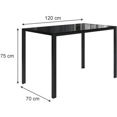 Tavolo da pranzo Grand, Nero, 120 x 75 cm, Vicco