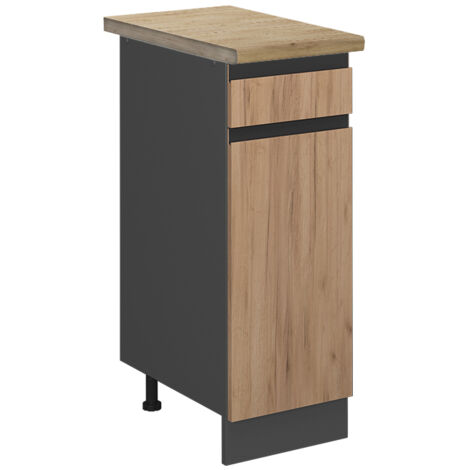 Mobiletto base per cucina R-Line, Quercia dorata, 30 cm , PL Rovere, Vicco