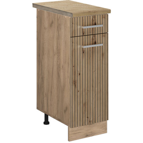 Mobiletto base per cucina R-Line, Rovere artigianale, 30 cm , PL Rovere, Vicco