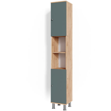 Mobile bagno alto Fynn, Rovere dorato, 30 x 190 cm, Vicco