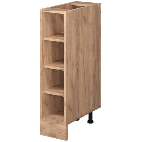 Scaffale da cucina R-Line, Quercia dorata, 20 cm senza piano di lavoro, Vicco