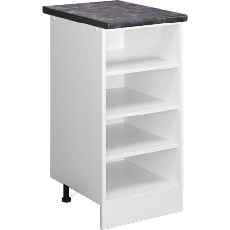 Scaffale da cucina R-Line, Bianco, 40 cm , AP Antracite, Vicco