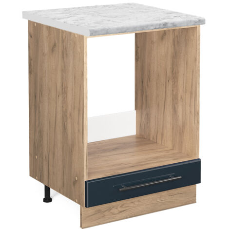 Mobile per forno da incasso Fame-Line, Blu scuro lucido, 60 cm , PL Marmo, Vicco