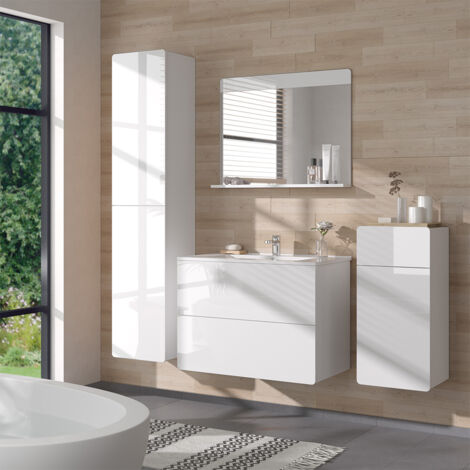 Set di mobili da bagno Izan, Bianco, 5 parti, Vicco