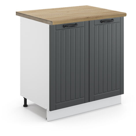 Mobile lavello cucina Fame-Line, Antracite rustico, 80 cm , PL Rovere, Vicco (1/5)