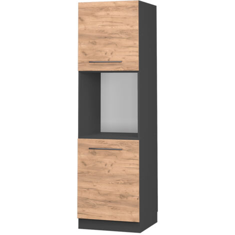 Mobile per forno da incasso Fame-Line, Quercia dorata, 60 cm aperto, Vicco