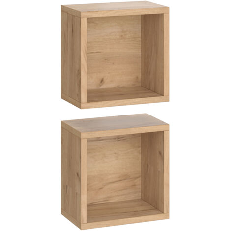 Mobile bagno Senyo, Quercia dorata, 25 x 25 cm Set di 2, Vicco