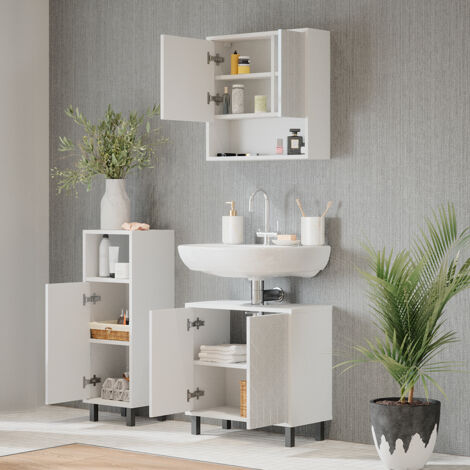 Armadio Da Bagno Stretto 30cm - Planetmöbel LUX Rovere Oro/Antracite - Foto 3