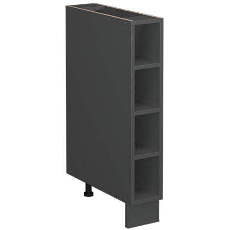 Scaffale da cucina Fame-Line, Antracite, 15 cm senza piano di lavoro, Vicco