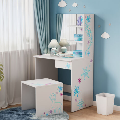 Vicco Tavolo da toeletta Annie, Bianco, 75 cm Con sgabello | Leroy Merlin