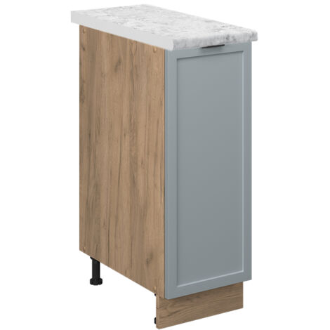 Credenza Cucina Bergamo 80 Cm Vicco Mobile - Grigio/Rovere, Design Funzionale E Moderno - Foto 7
