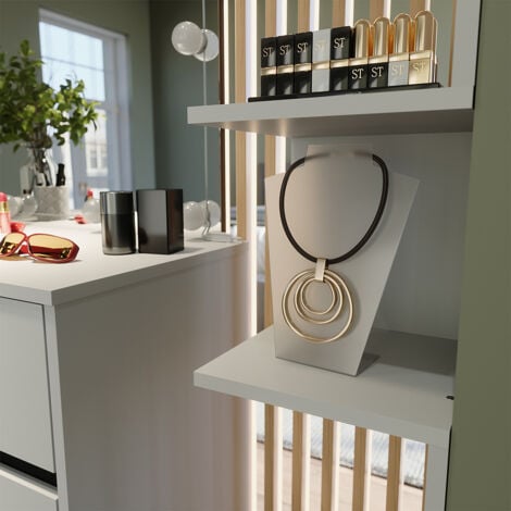 Libreria Angolare Vicco Ecki - In Legno Antico, 40x180cm, 5 Ripiani - Foto 2