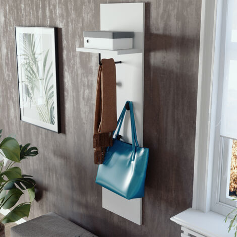 Vicco Appendiabiti Fyrk, Rovere, 100 x 190 cm, con 9 ganci, combinabile con ripiano per scarpe e superficie d'appoggio