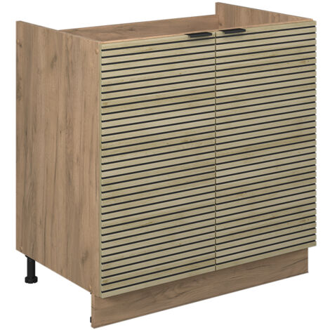 Mobili per lavelli da cucina  Fame-Line, Pannello in quercia, 80 cm senza piano di lavoro, Vicco