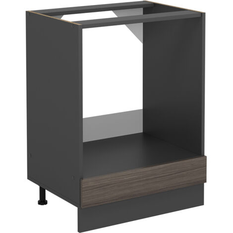 Mobile per forno da incasso R-Line, Grigio nobile, 60 cm senza piano di lavoro, Vicco