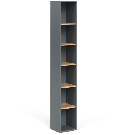 Mobile alto Viktor, Antracite/Rovere dorato, 30 x 188.6 cm, Vicco
