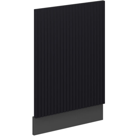 Pannello frontale Fame-Line, Nero rigato, 45 cm senza piano di lavoro, Vicco