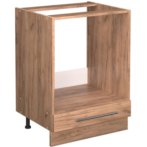 Mobile per forno da incasso Fame-Line, Rovere dorato, 60 cm , PL Antracite, Vicco