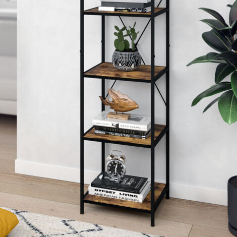 Scrivania Mensola „Fyrk“ 170x40x40 cm nero/Design in legno antico Vicco