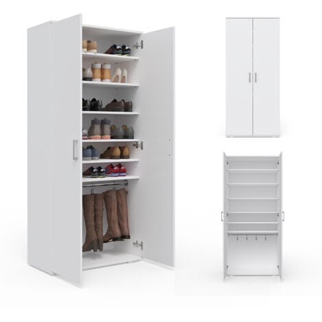 Mobile porta scarpe Torge, Bianco, 80 x 178 cm, Vicco