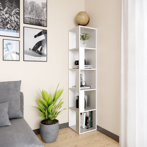 Scaffale angolare Lio, Bianco, 33.3 x 162.2 cm, Vicco